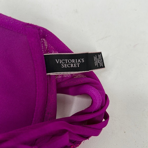 Victoria's Secret Very Sexy Push-Up Front Clasp Lace Bra Size 36C Purple… - Picture 3 of 5